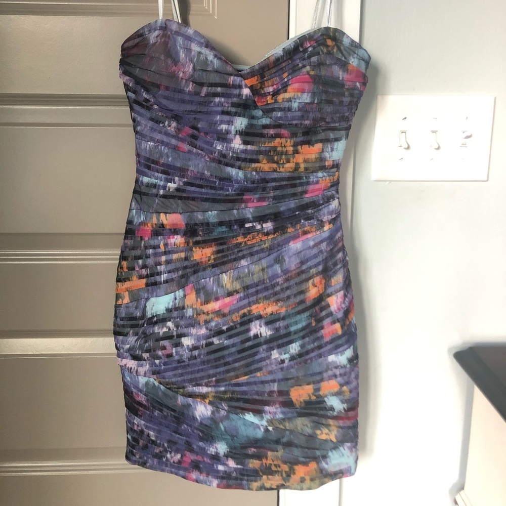 BCBG sweetheart neckline cocktail dress